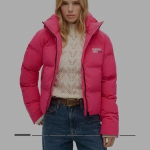 Superdry Pink Puffer Jacket